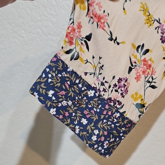 NATURAL LIFE | Women's Esme Multicolor Floral Boho Maxi Shirt Dress Duster L - Picture 5 of 12